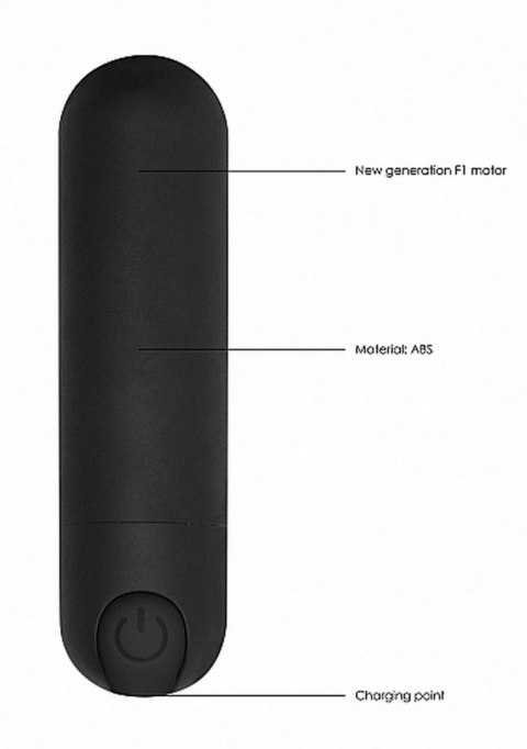 Wibrator Kulkowy USB Ładowany 10 Prędkości Czarny