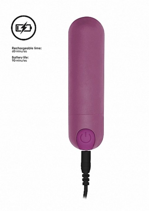 Wibrator Kulkowy USB Ładowany 10 Prędkości Fioletowy