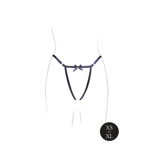 Aime - Brief with Open Crotch and Buttock, Adjustable Slider and Golden Details - One Size
