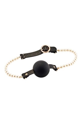 Knebel czarny z perełkami GUILTY PLEASURE MAJESTIC PEARL MOUTHGAG