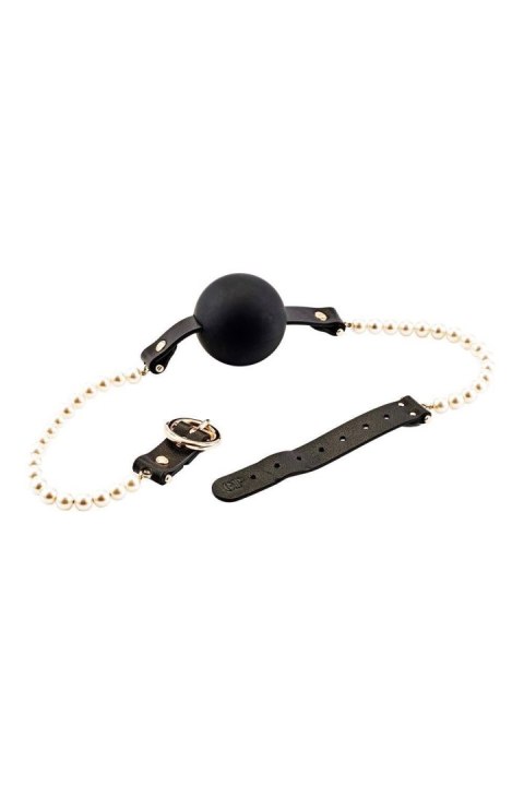 Knebel czarny z perełkami GUILTY PLEASURE MAJESTIC PEARL MOUTHGAG