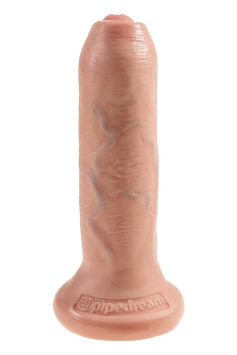 Dildo realistyczne z ruchomym napletkiem cieliste 15cm KING COCK TONGA