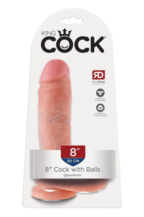 Dildo realistyczne cieliste 21.5cm KING COCK TONGA