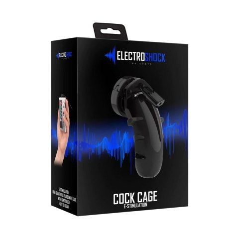 Pas cnoty na penisa czarny do elektrostymulacji E-Stimulation Cockcage