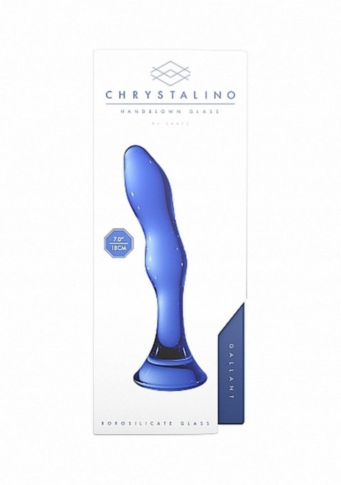 Dildo szklane niebieskie Chrystalino Gallant SHOTS