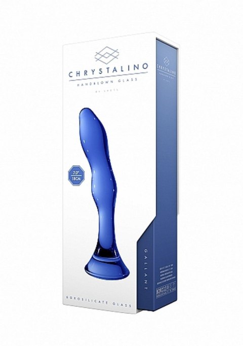 Dildo szklane niebieskie Chrystalino Gallant SHOTS