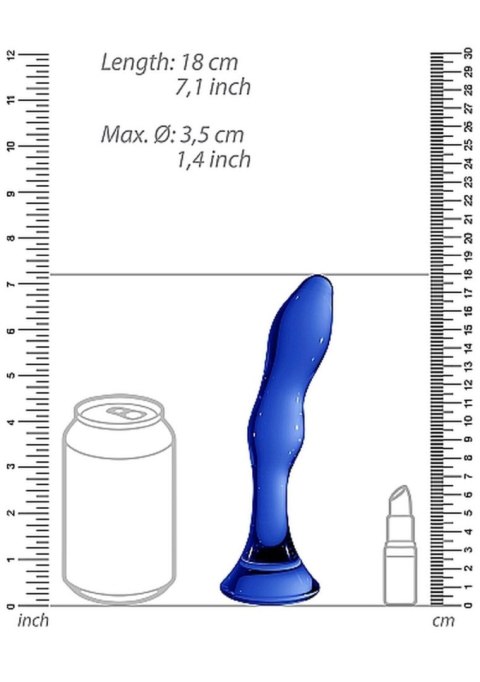 Dildo szklane niebieskie Chrystalino Gallant SHOTS