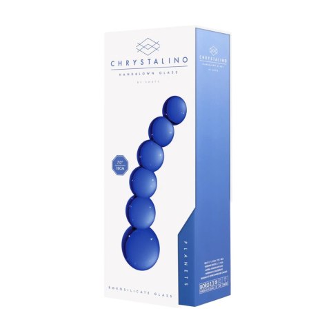 Dildo szklane kulki niebieskie 18.5cm Chrystalino Planets SHOTS