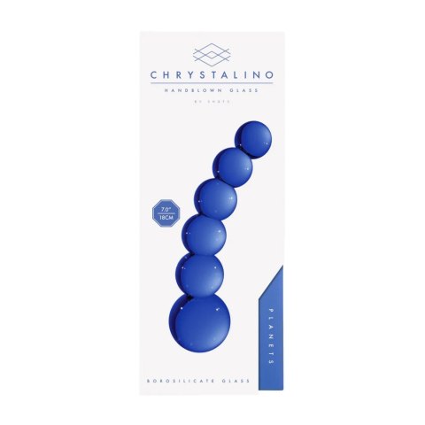 Dildo szklane kulki niebieskie 18.5cm Chrystalino Planets SHOTS