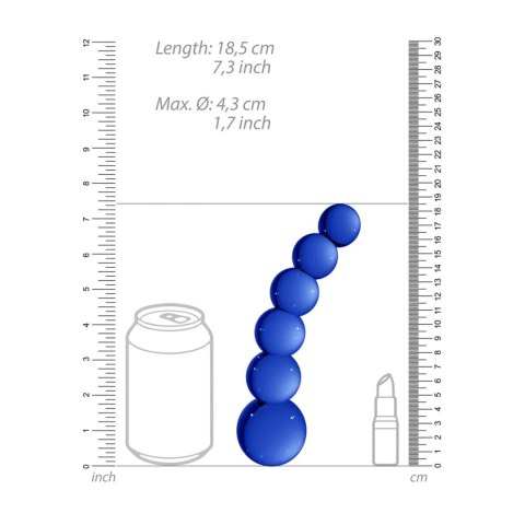 Dildo szklane kulki niebieskie 18.5cm Chrystalino Planets SHOTS