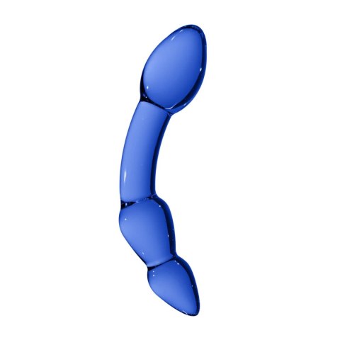 Dildo szklane zakrzywione niebieskie 18cm Christalino Superior SHOTS