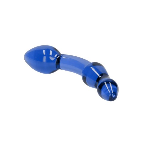Dildo szklane zakrzywione niebieskie 18cm Christalino Superior SHOTS