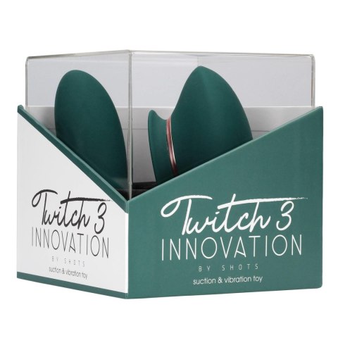 Wibrator z funkcją ssania, ładowany USB – silikonowy – 10 trybów – Zielony-Twitch 3
