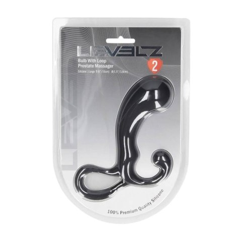 Silikonowy Masażer Prostaty Bulb With Loop Rozmiar L Czarny