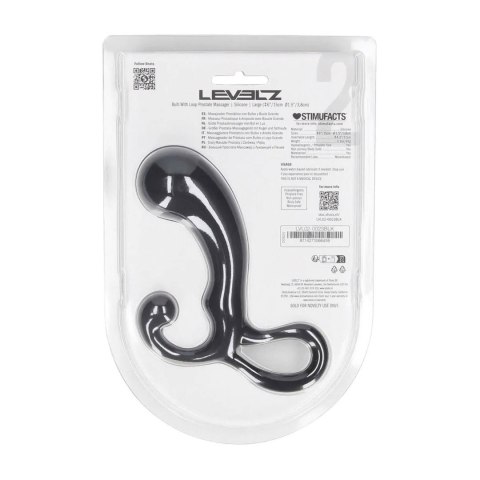 Silikonowy Masażer Prostaty Bulb With Loop Rozmiar L Czarny