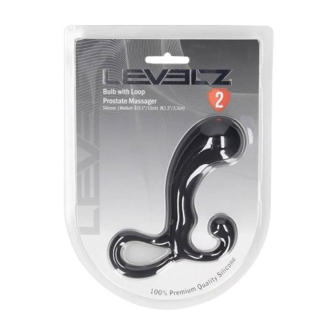 Silikonowy Masażer Prostaty Bulb With Loop Rozmiar M Czarny