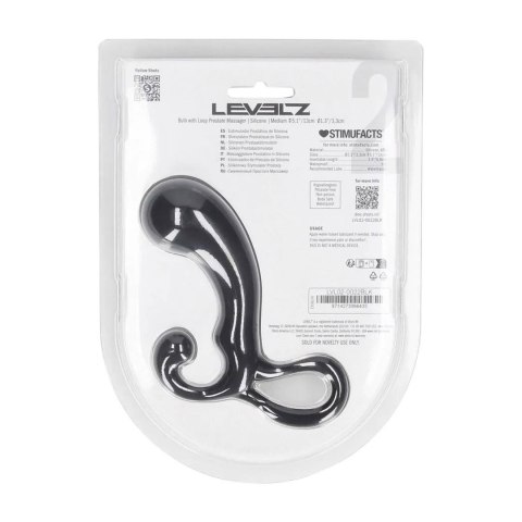 Silikonowy Masażer Prostaty Bulb With Loop Rozmiar M Czarny