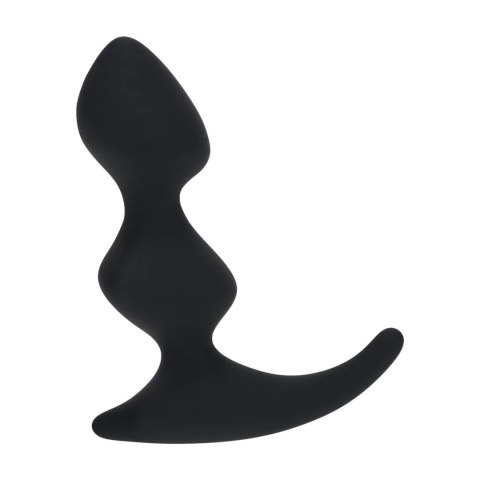 Wibrujący Masażer Prostaty Full Double Ripple Silikonowy Czarny