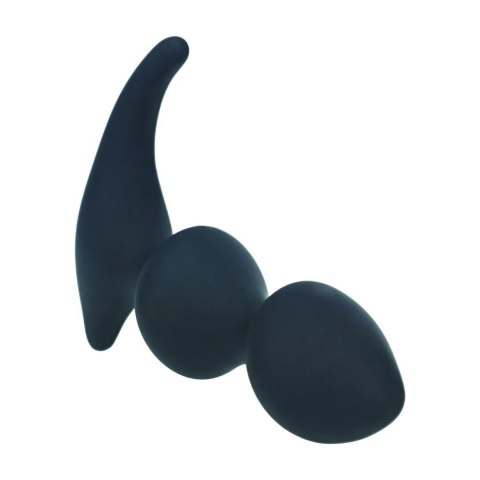 Wibrujący Masażer Prostaty Full Double Ripple Silikonowy Czarny