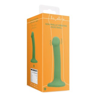 Dildo silikonowe wibrujące zielone 16.5cm Non-Phallic Vibrating Dildo SHOTS