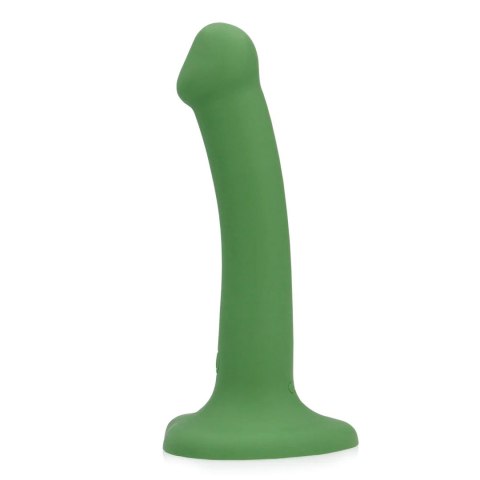 Dildo silikonowe wibrujące zielone 16.5cm Non-Phallic Vibrating Dildo SHOTS