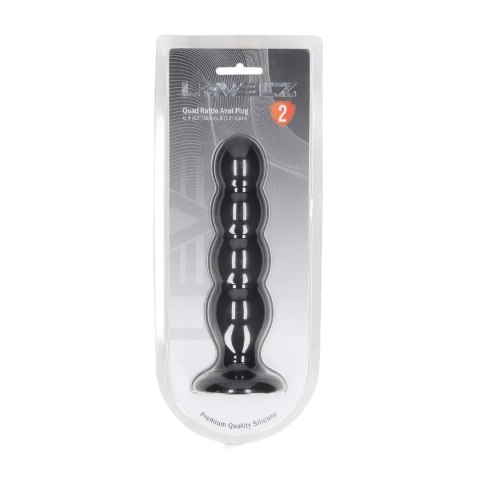 Korek analny czarny kulkowy 16.5cm Quad Rattle