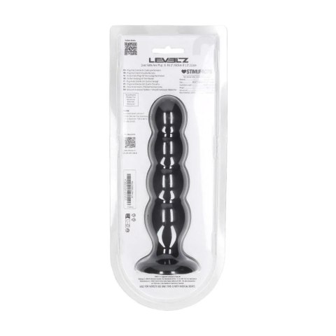 Korek analny czarny kulkowy 16.5cm Quad Rattle