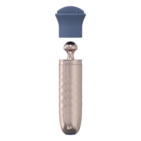 The Thrill - 10 Speed Interchangeable Vibrator - Blue
