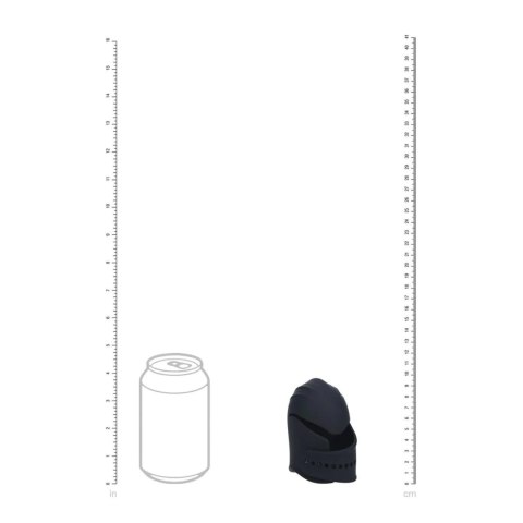 Adjustable Vibrating Silicone Penis Head Stimulator - Black