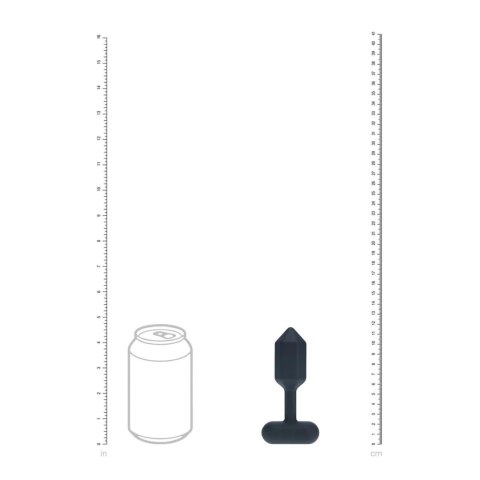 Hexagonal Vibrating Silicone Anal Plug - S - Black