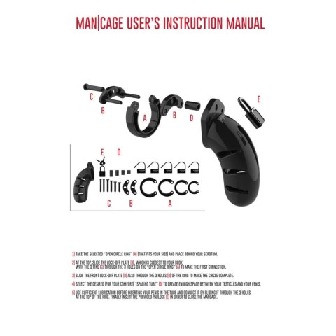 Model 05 Chastity Cock Cage Black - 14 cm