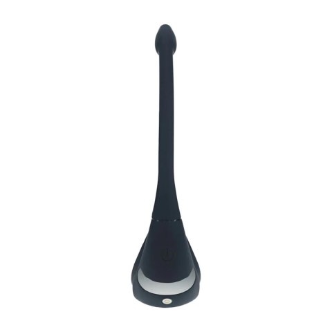 Remote Control Vibrating Silicone Tri O Cockring with Prostate Stimulator - Black