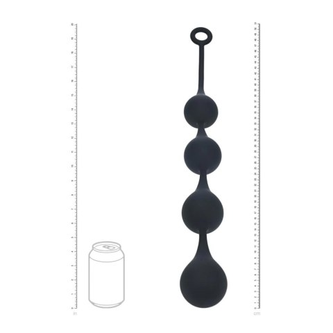 Kulki analne czarne XL 50mm Silicone Waterdrop Anal Balls