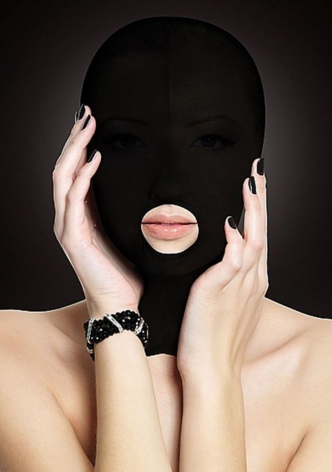 Maska na twarz czarna z otworem na usta Submission Mask