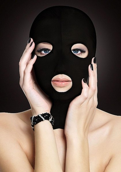 Maska na twarz czarna z otworem na usta i oczy Subversion Mask