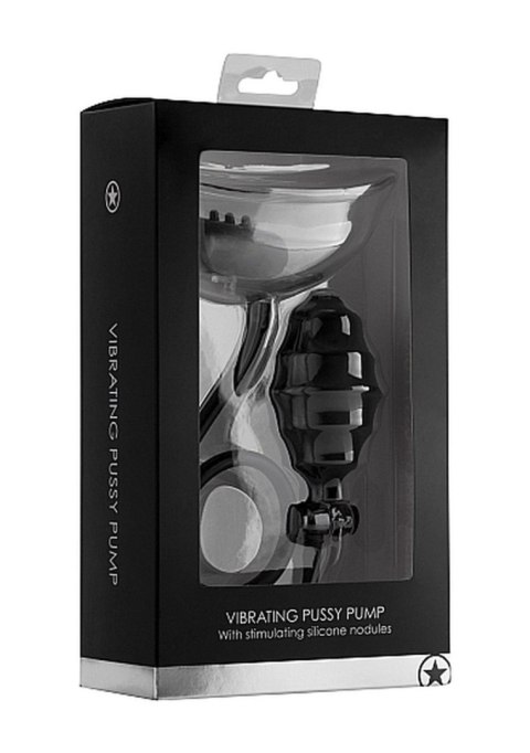 Pompka waginalna wibrująca czarna Vibrating Pussy Pump SHOTS