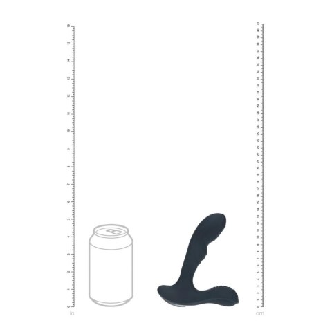 Masażer prostaty wibrująco-posuwisty masujący jądra czarny SHOTS