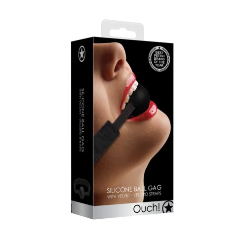 Knebel czarny Adjustable Silicone Ball Gag