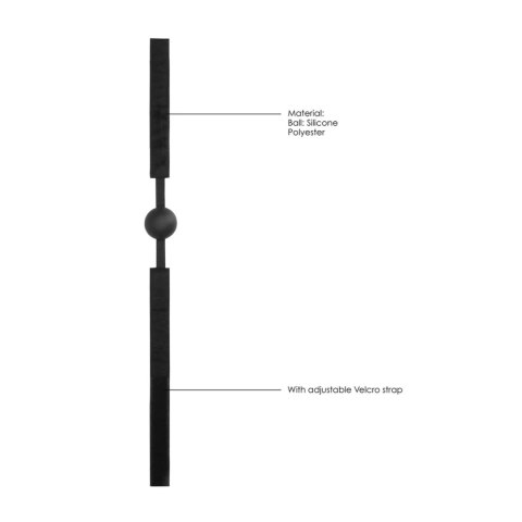 Knebel czarny Adjustable Silicone Ball Gag