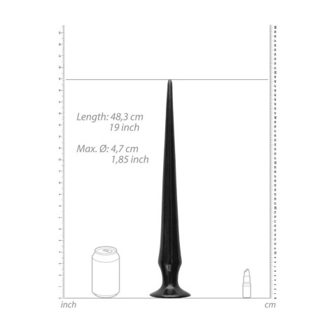 Korek analny czarny 50cm Ass Spike Dildo