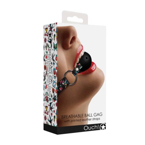 Knebel czarny z systemem ułatwionego oddychania Breathable Ball Gag