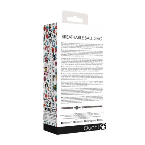 Knebel czarny z systemem ułatwionego oddychania Breathable Ball Gag