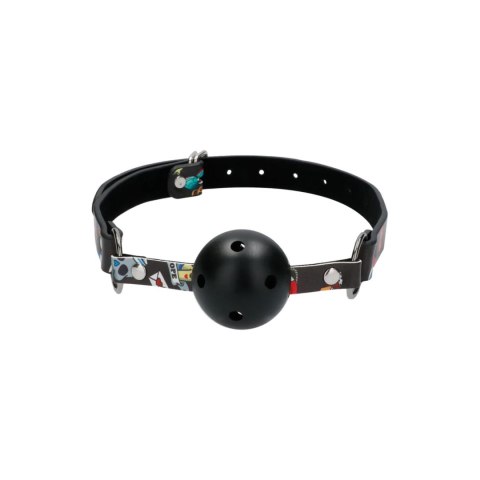 Knebel czarny z systemem ułatwionego oddychania Breathable Ball Gag