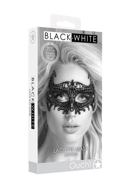 Maska ozdobna czarna Lace Eye Mask Empress