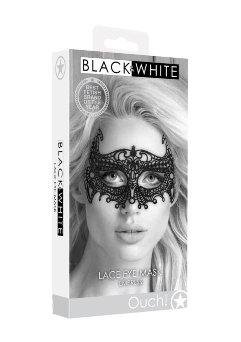 Maska ozdobna czarna Lace Eye Mask Empress