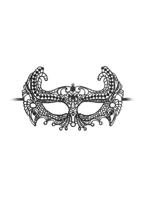 Maska ozdobna czarna Lace Eye Mask Empress