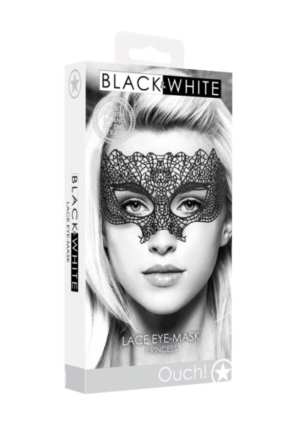 Maska ozdobna czarna Lace Eye Mask Princess
