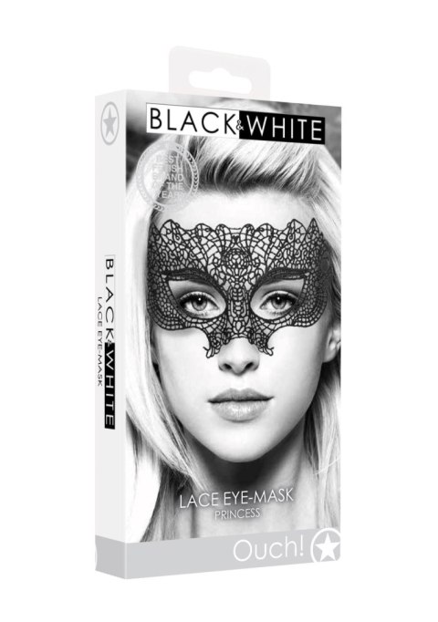 Maska ozdobna czarna Lace Eye Mask Princess