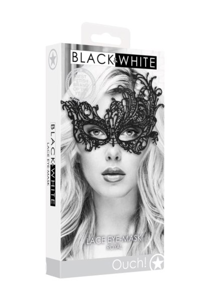 Maska ozdobna czarna Lace Eye Mask Royal