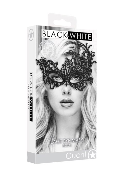 Maska ozdobna czarna Lace Eye Mask Royal